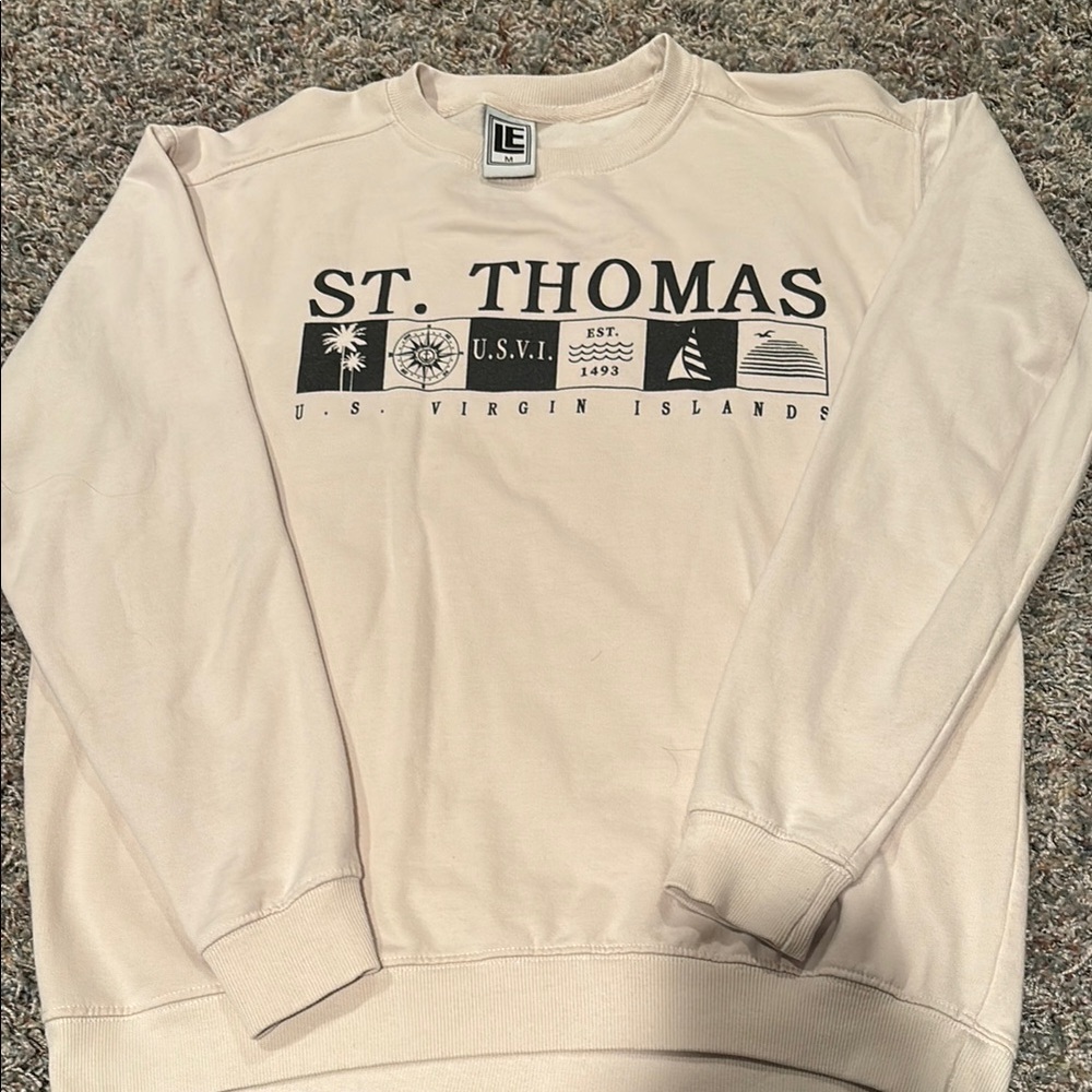 St. Thomas U.S. Virgin Islands Beige Sweater